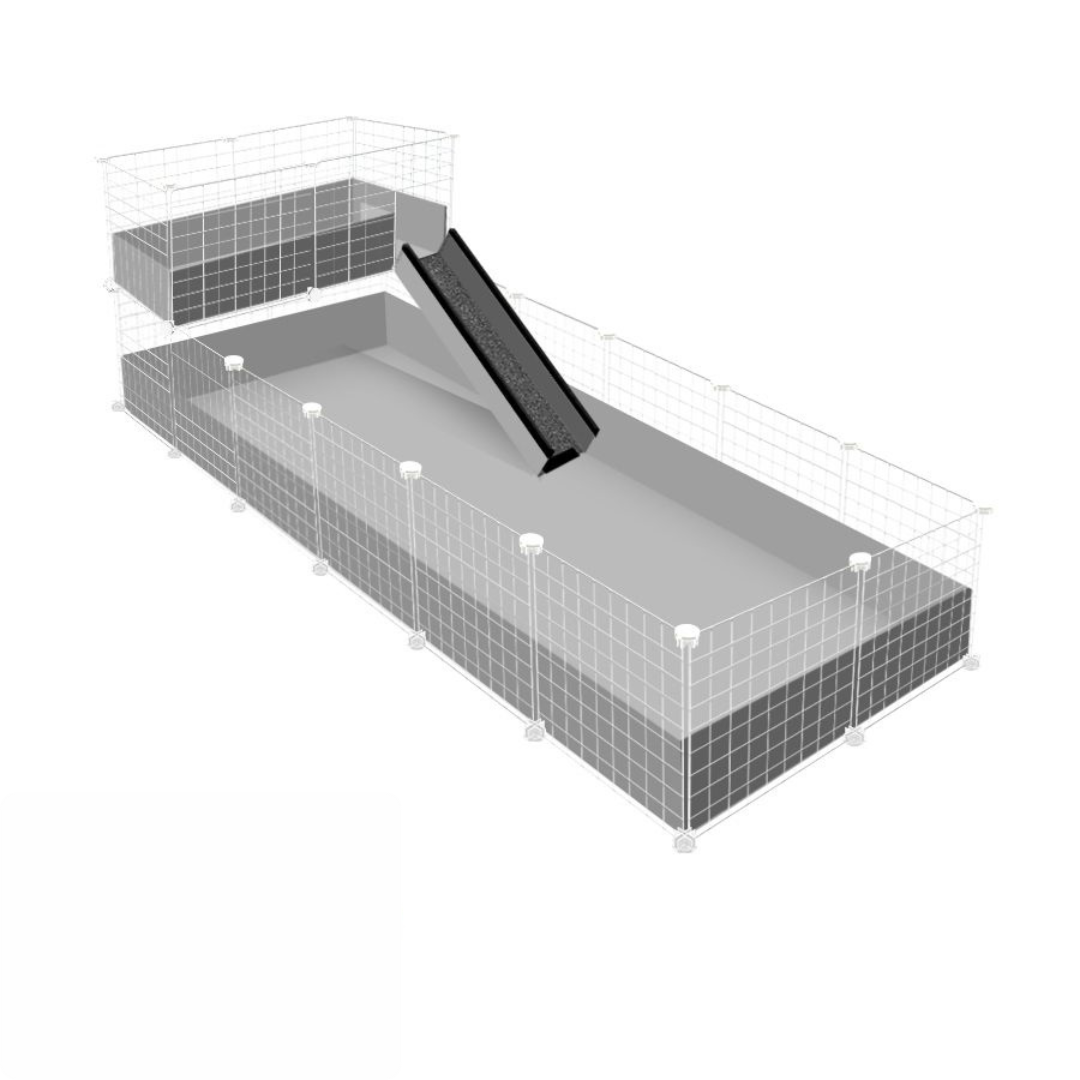 2 x 6 Premium Loft C & C cage kit with 2 x 1 Loft and Ramp Tiered C