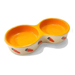 Carrot Double Small Animal Dish