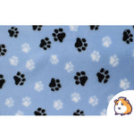 Ozzy Vet-Bed Liner | Light Blue with Black and White Paws