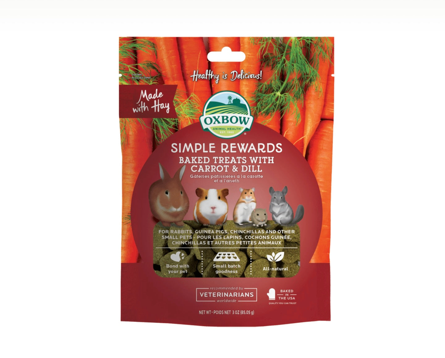 Oxbow Simple Rewards Treats - Carrot and Dill – Guinea Pigs Australia