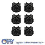 Connectors for Grids 6 Pack - Black