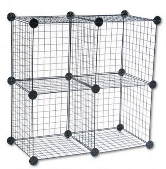 Grid and Connector Set for Indoor Guinea Pig Cage - Black