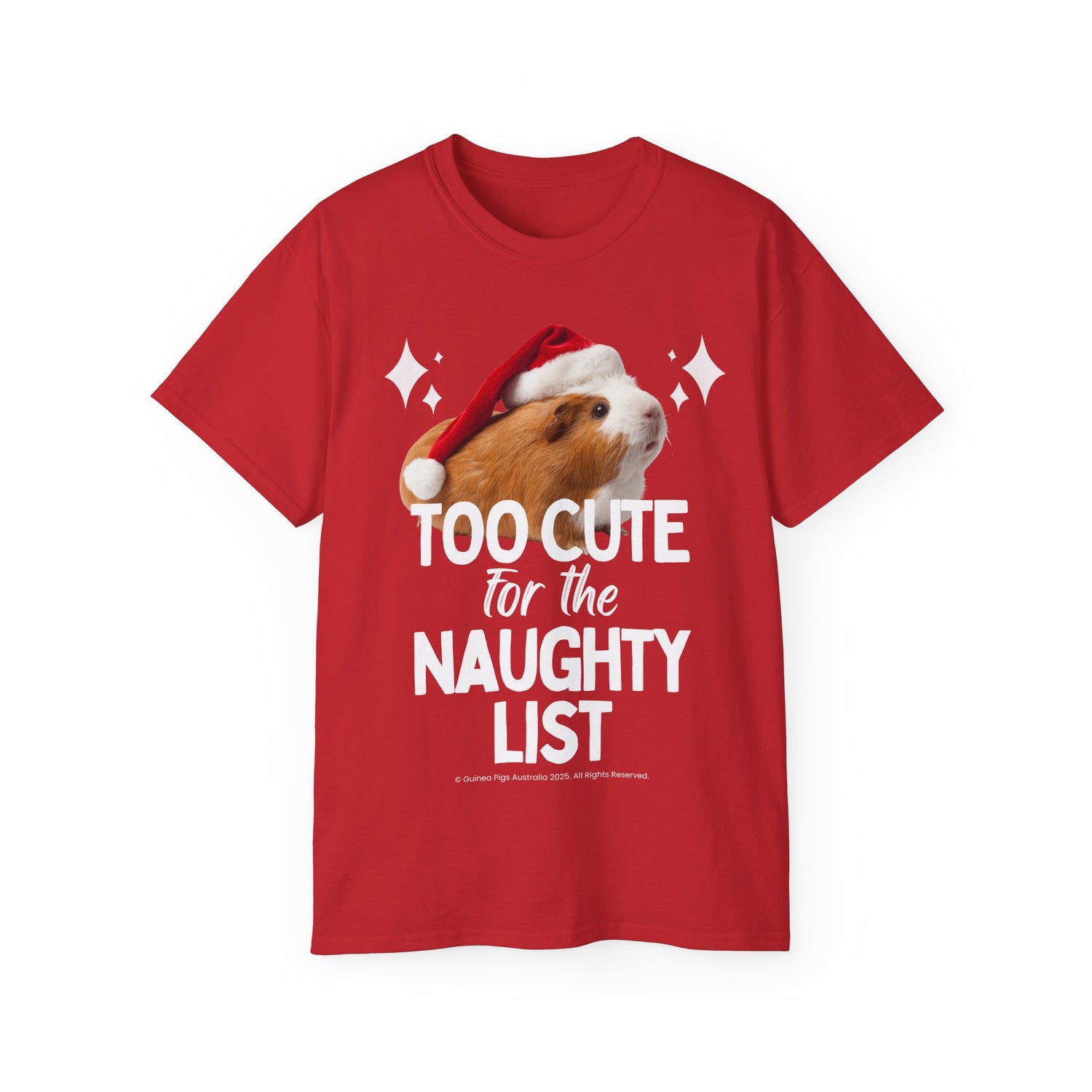 Unisex Cotton Tshirt - Too Cute for the Naughty List