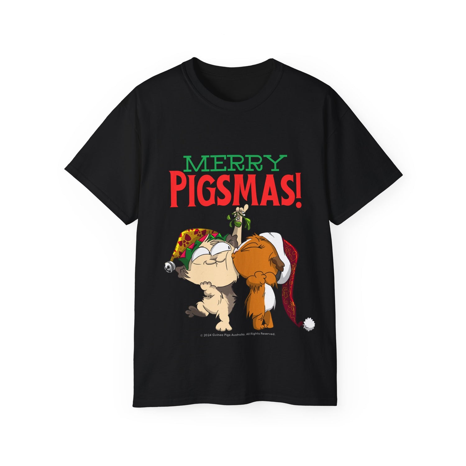 Unisex Cotton Tshirt - Christmas: Merry Pigsmas!