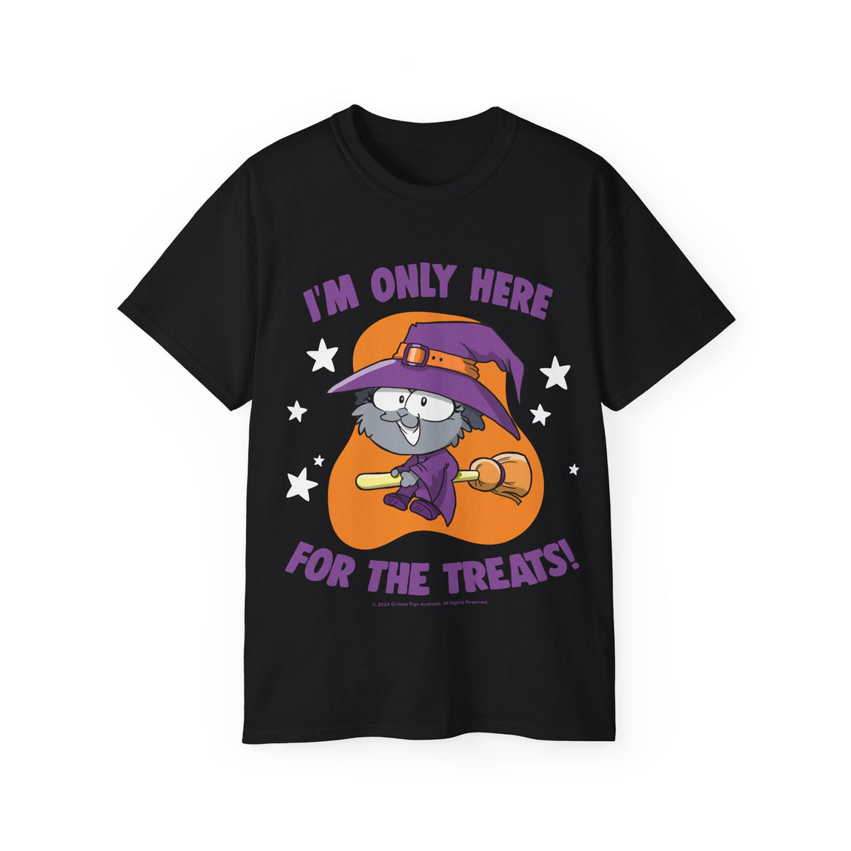 Unisex Cotton Tshirt - Halloween: I'm Only Here For The Treats!