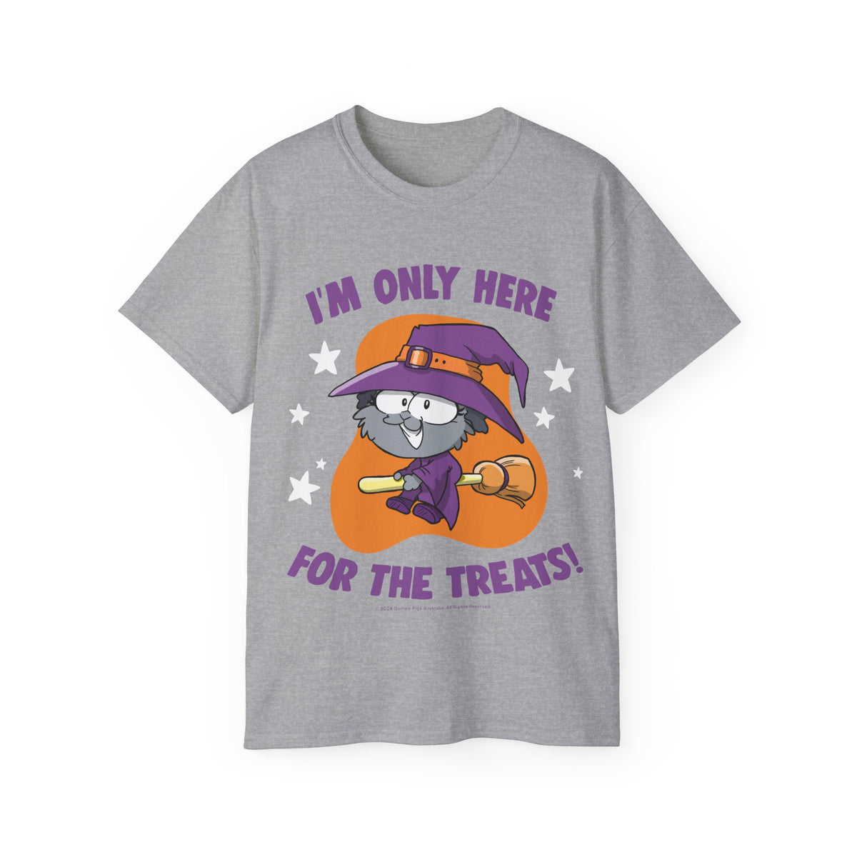 Unisex Cotton Tshirt - Halloween: I'm Only Here For The Treats!