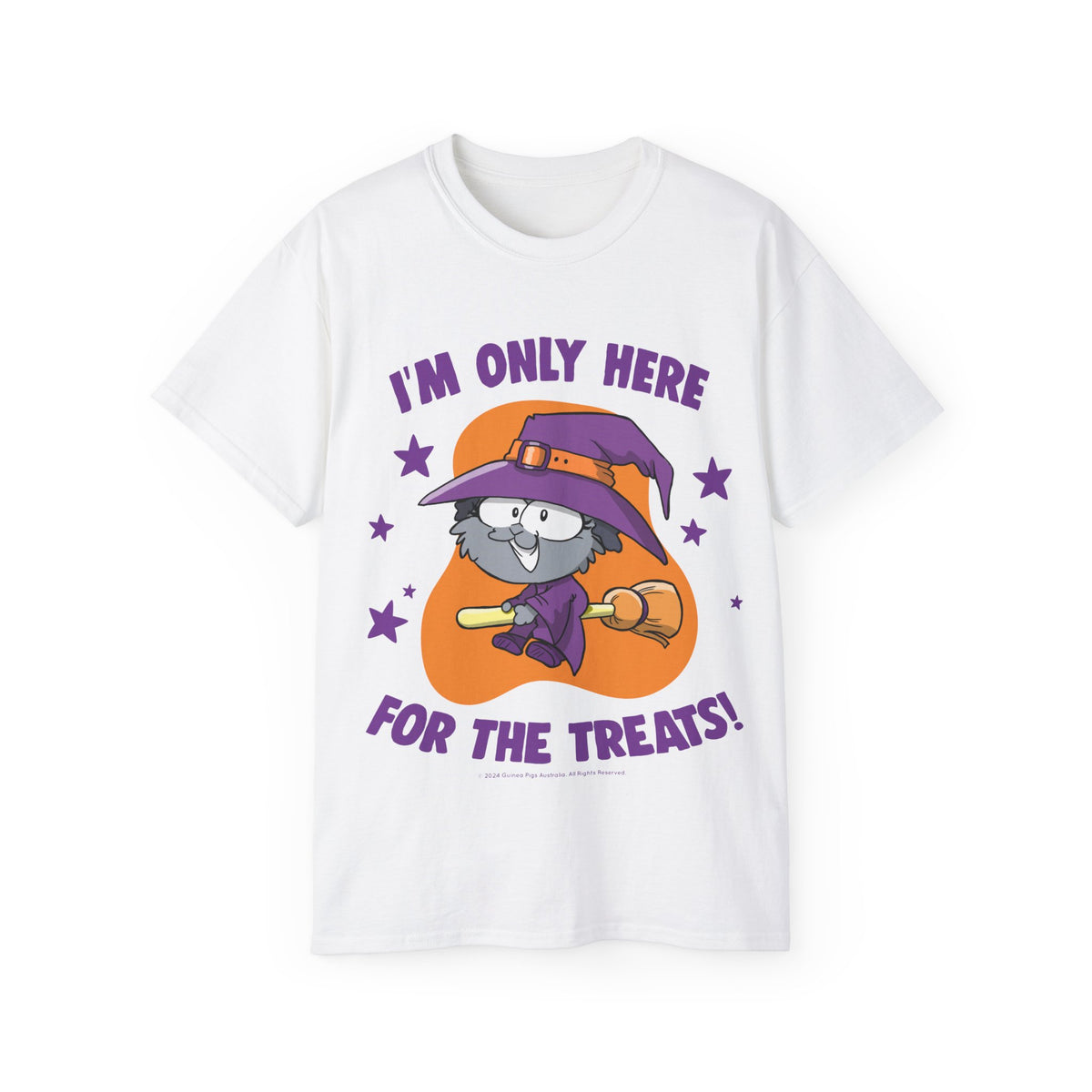 Unisex Cotton Tshirt - Halloween: I'm Only Here For The Treats!