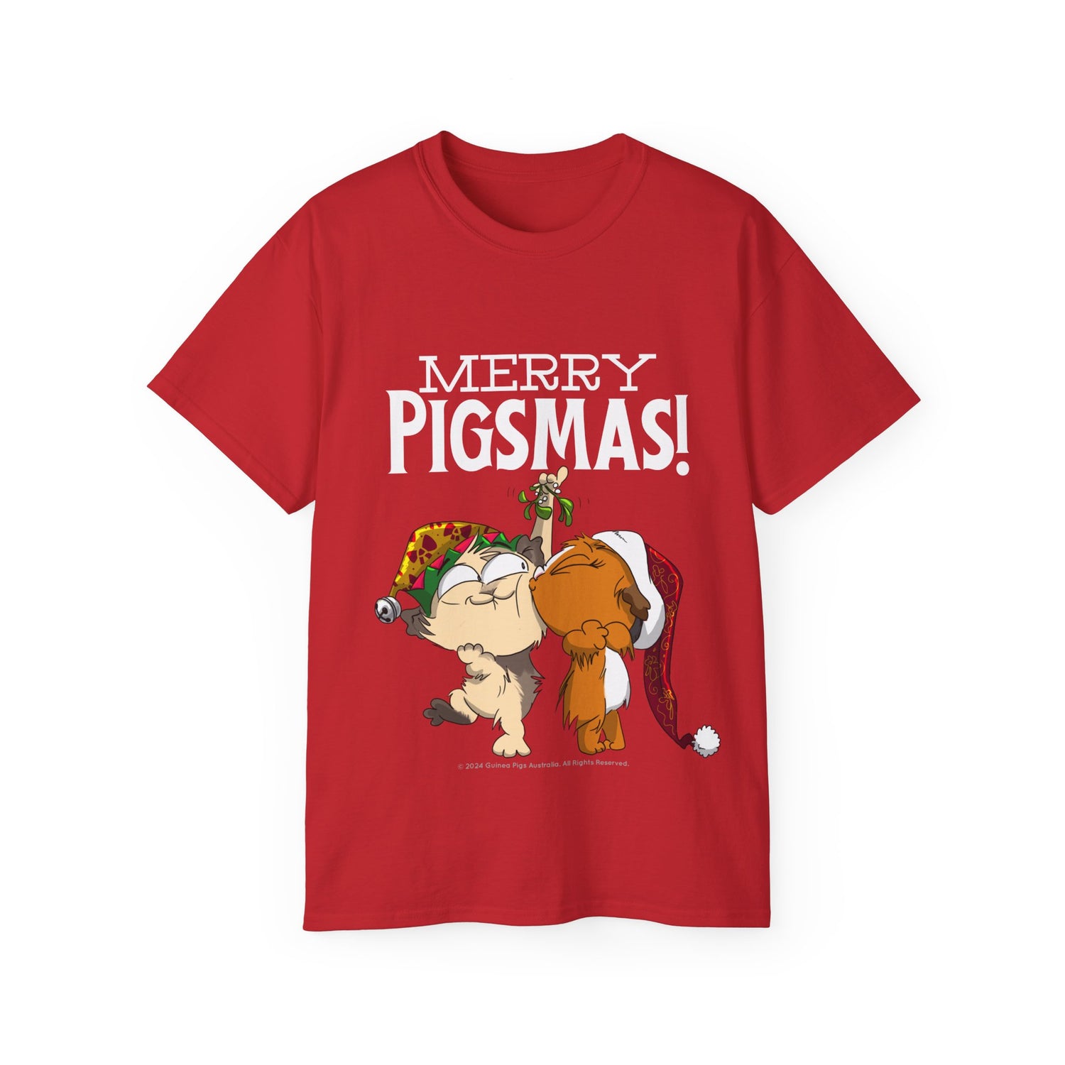 Unisex Cotton Tshirt - Christmas: Merry Pigsmas!