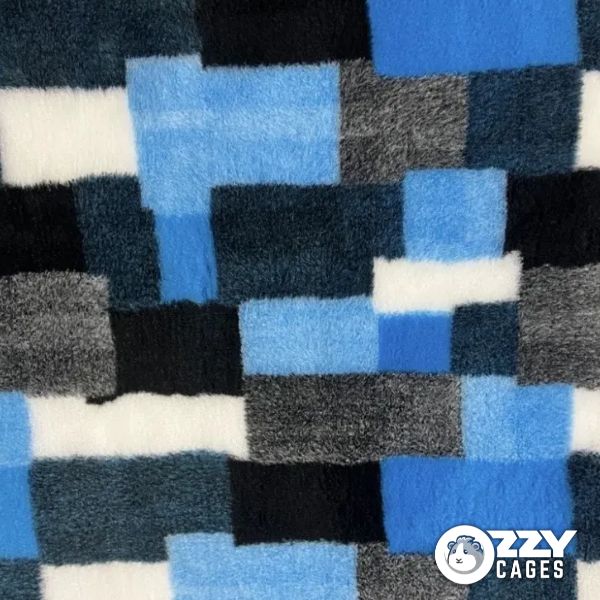 Ozzy Vet-Bed Liner | Teal, Black and White Rectangle