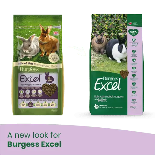 Burgess Excel Light Pellets for Overweight Rabbits 1.5kg – Guinea Pigs ...