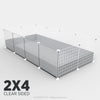 Ozzy Cages 2x4 C&C Enclosure - Clear Sided - Grey