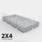 Ozzy Cages 2x4 C&C Enclosure - Clear Sided - Grey
