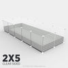 Ozzy Cages 2x5 C&C Enclosure - Clear Sided - Grey