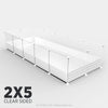 Ozzy Cages 2x5 C&C Enclosure - Clear Sided - White