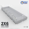 Ozzy Cages 2x6 C&C Enclosure - Clear Sided - Grey