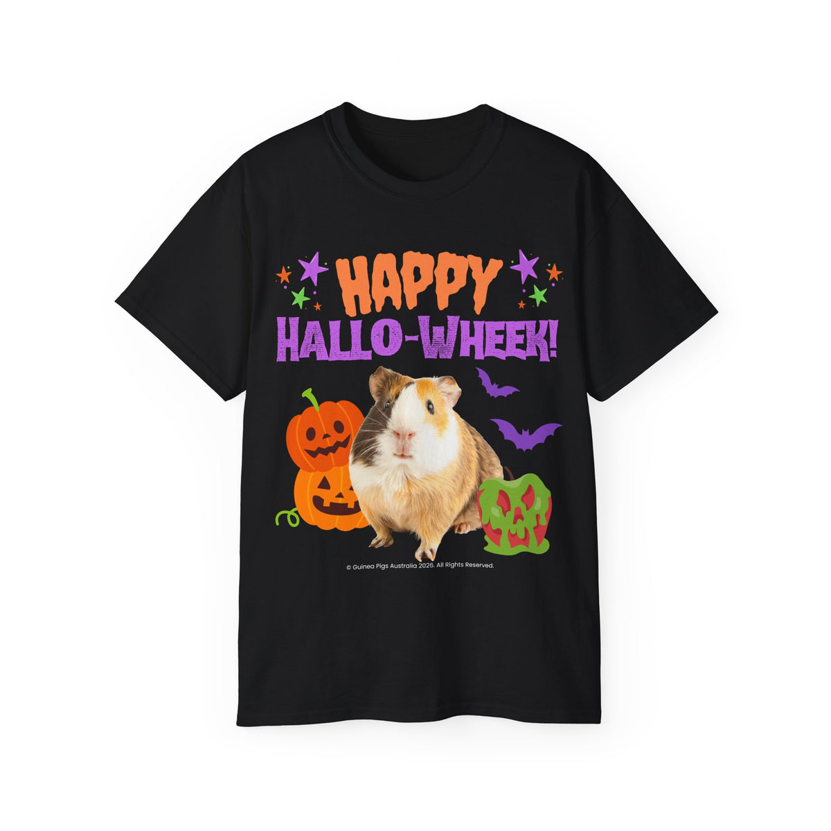 Copy of Unisex Cotton Tshirt - Halloween: Happy Hallo-wheek!
