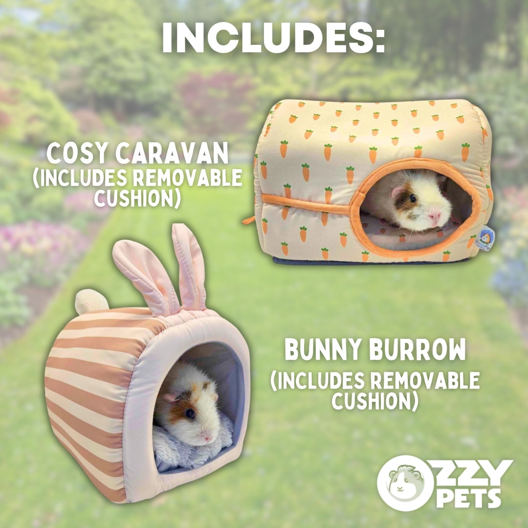 Nap in Style Bundle - Hidey Value Pack for Guinea Pigs & Dwarf Rabbits