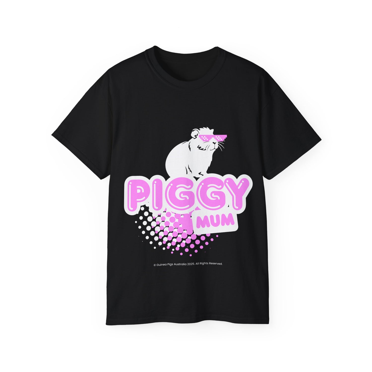 Unisex Cotton Tshirt - Piggy Mum Retro