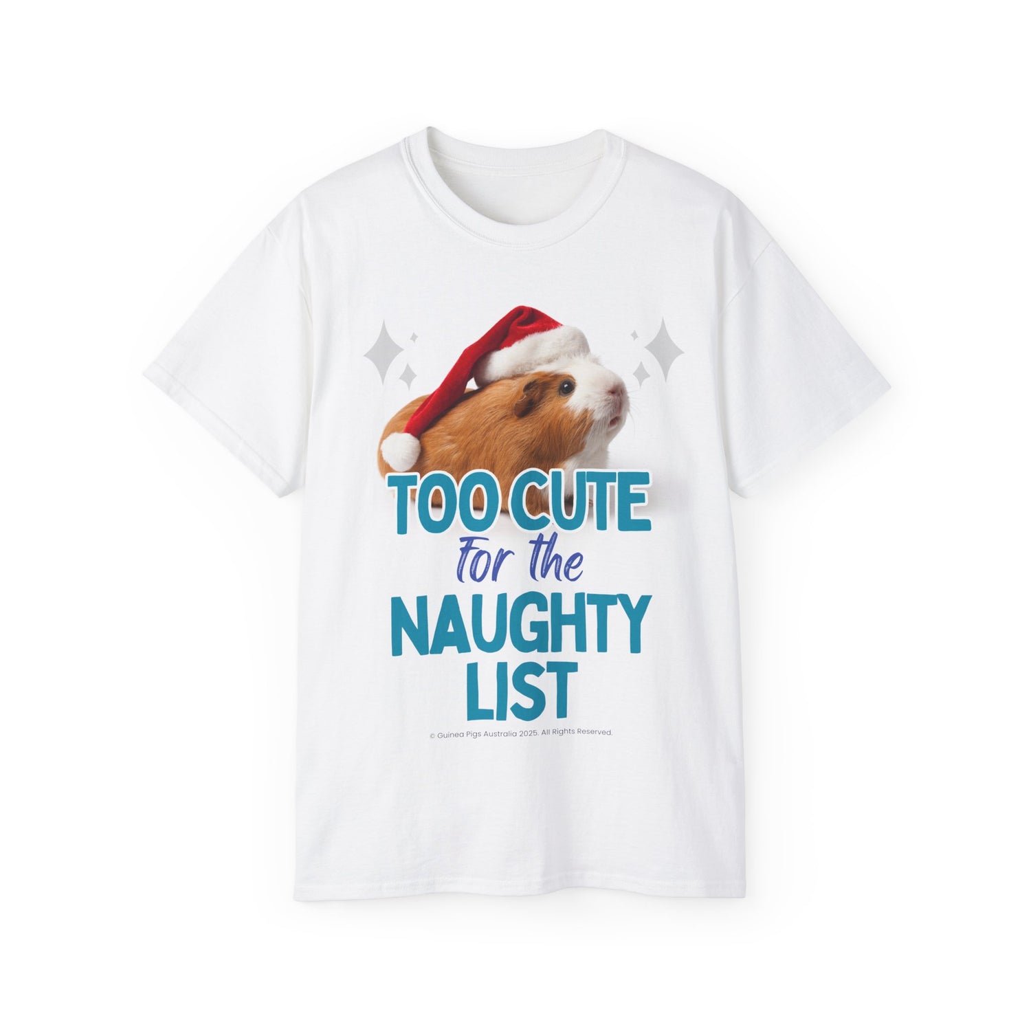 Unisex Cotton Tshirt - Too Cute for the Naughty List