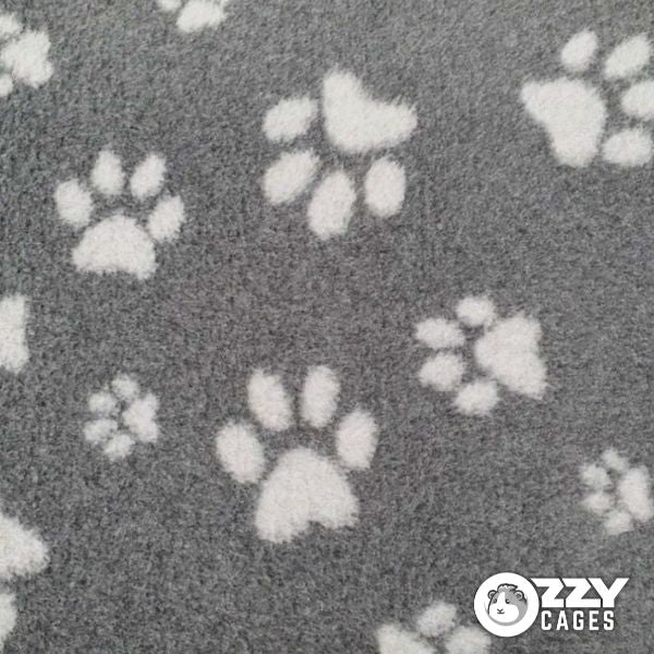 Ozzy Vet-Bed Liner | Charcoal with Grey Paws