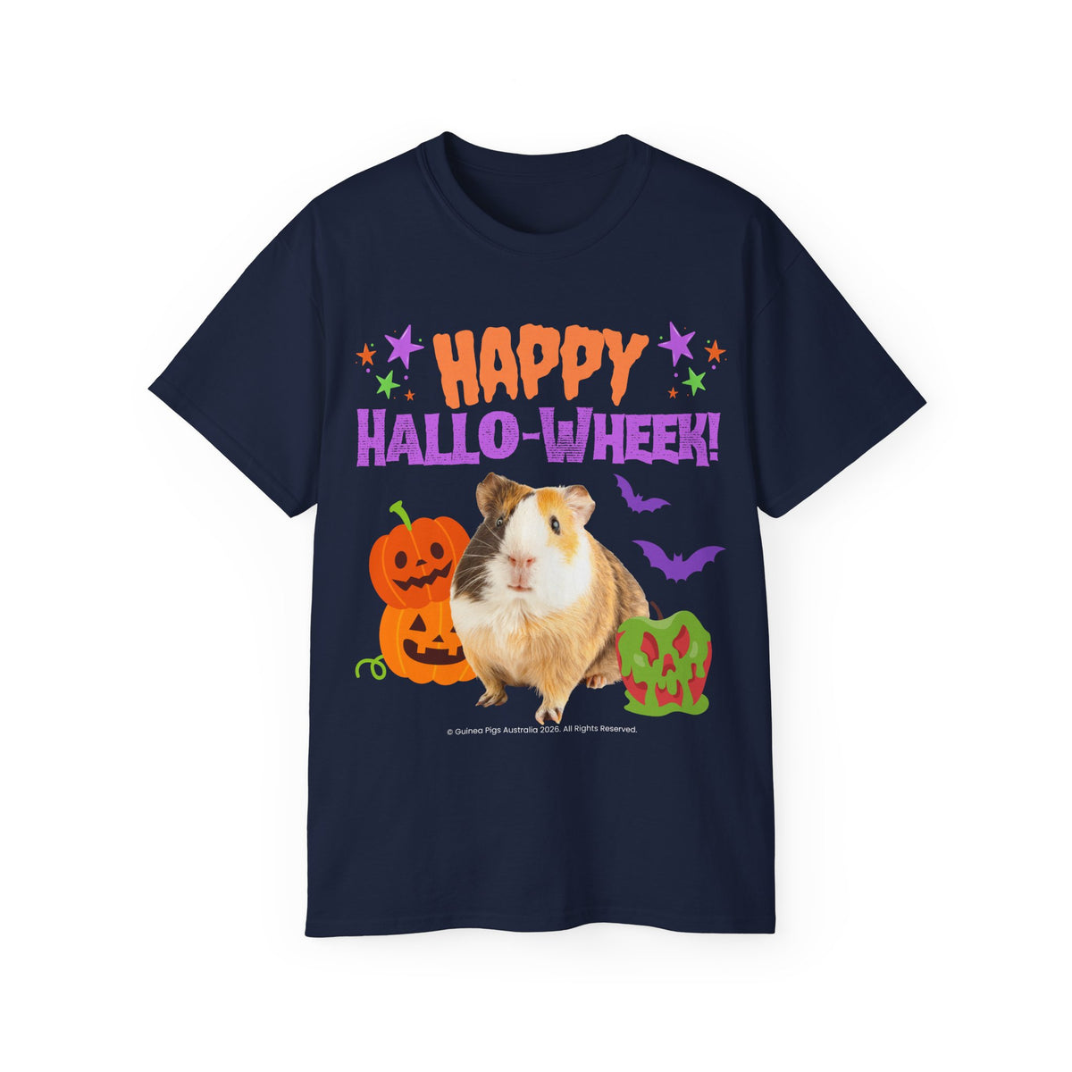 Copy of Unisex Cotton Tshirt - Halloween: Happy Hallo-wheek!
