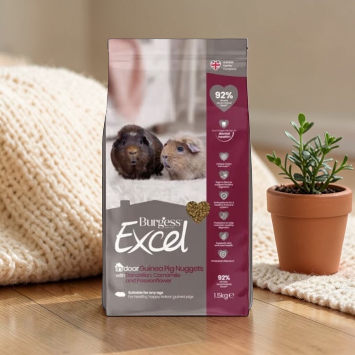 Burgess Excel Indoor Guinea Pig Pellets - 1.5kg