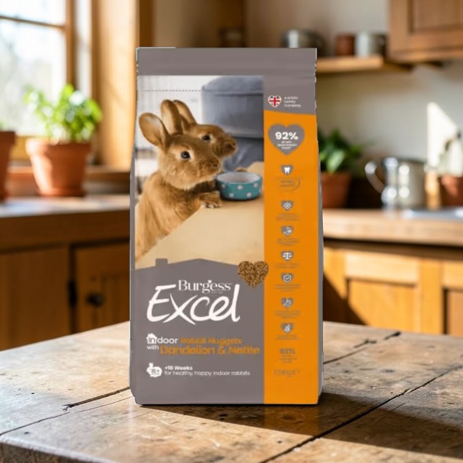 Burgess Excel Indoor Rabbit Pellets 1.5kg – High Fibre Complete Food for Indoor Rabbits