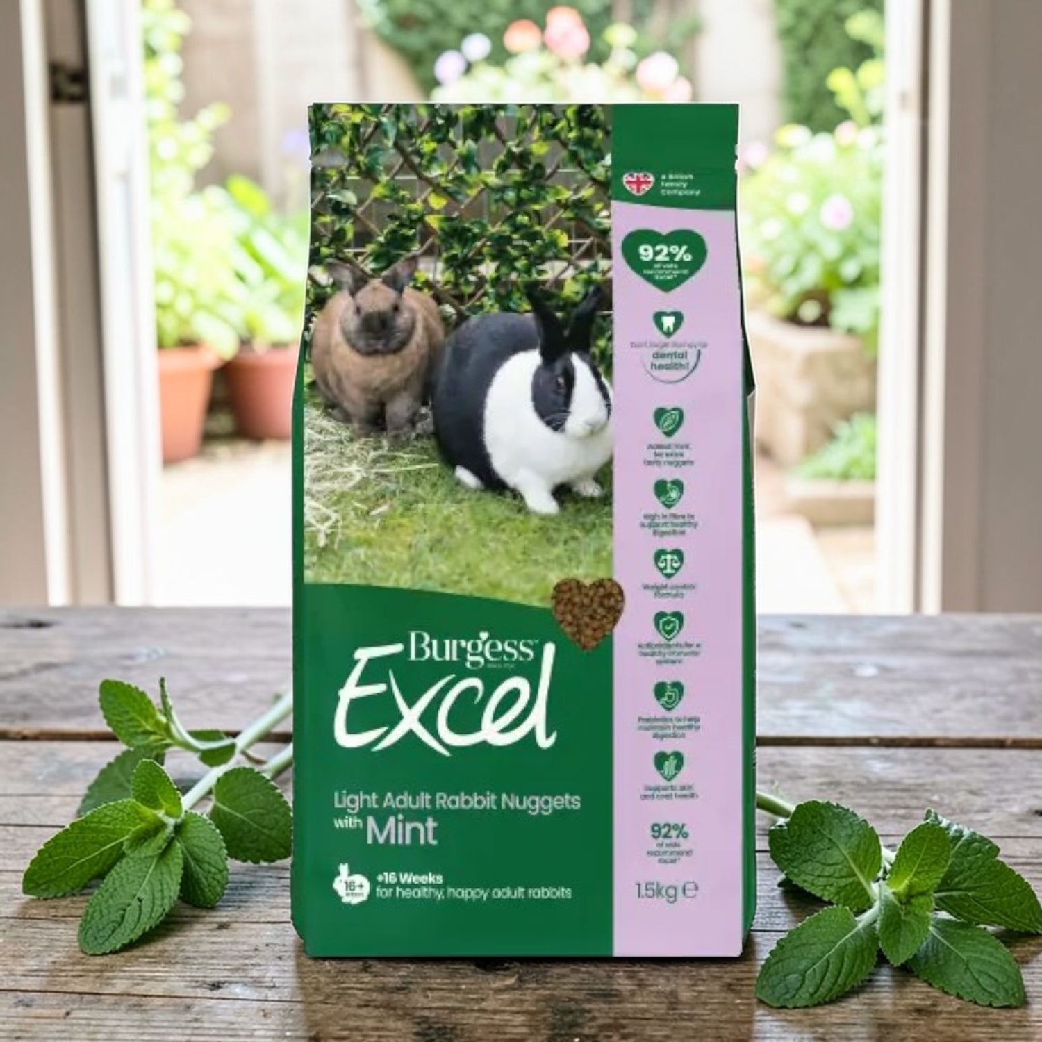 Burgess Excel Light Pellets for Overweight Rabbits 1.5kg