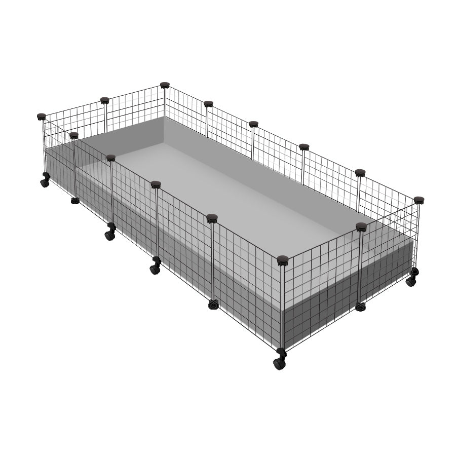 guinea pig cage with wheels black 2x5