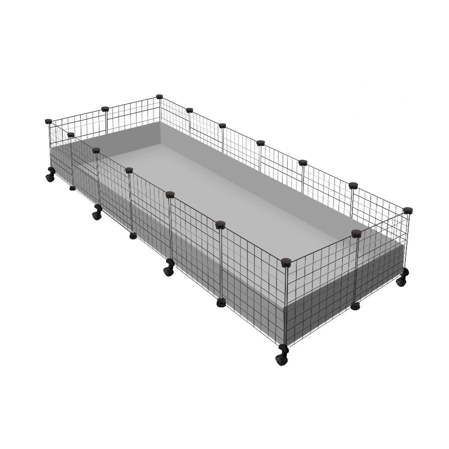 guinea pog cage with wheels black 2x6