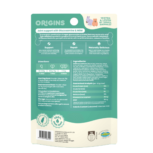 Vetafarm Origins FlexJoint Chews For Small Animals