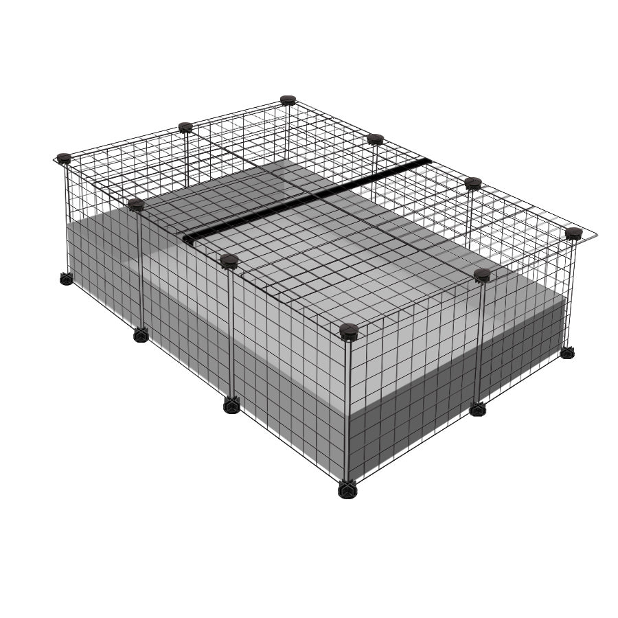 2 x 3 covered cage with lid guinea pigs