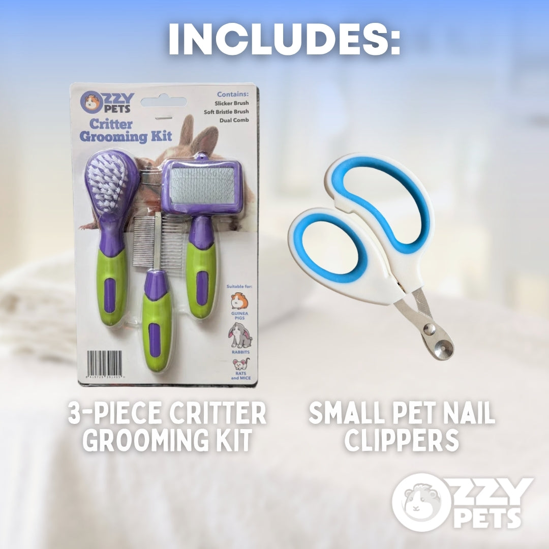 Grooming Bundle - All in one kit for Guinea Pigs and Rabbits by Ozzy Pets