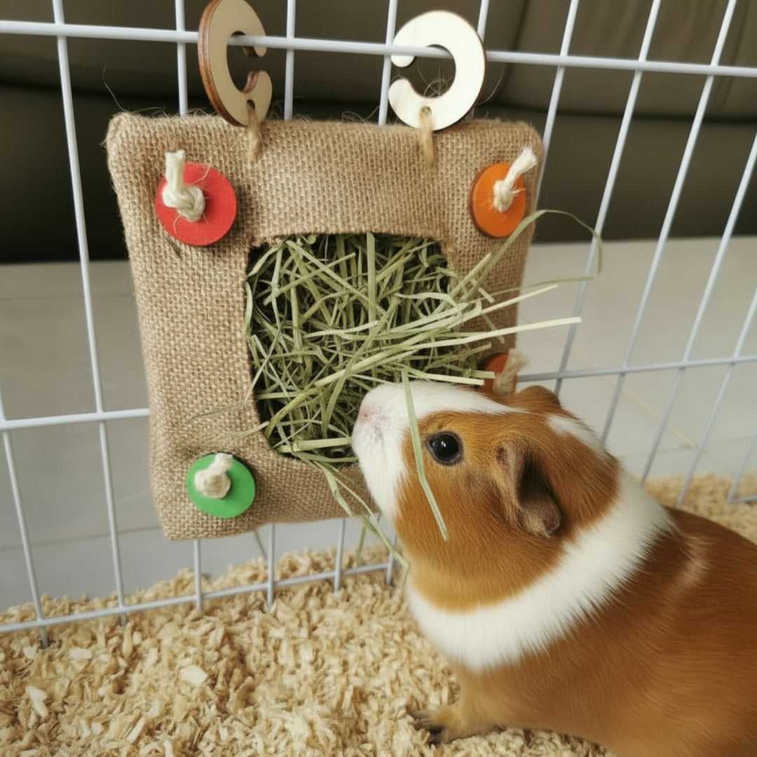 Nature Island Hay Forager – Hay Feeder & Foraging Toy for Guinea Pigs & Rabbits