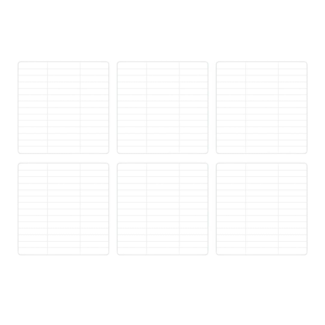 Bar Grid White - 6 Pack