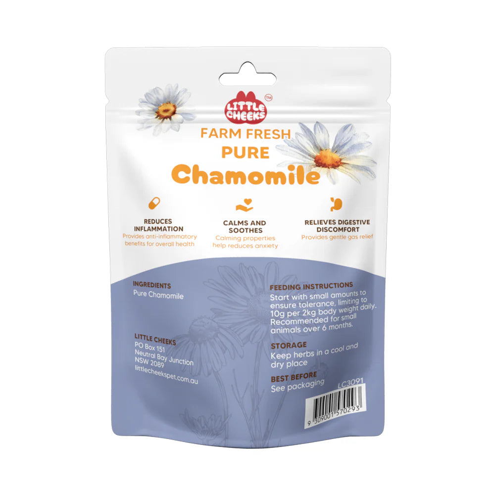 Little Cheeks Farm Fresh Pure Chamomile 35g for Rabbits and Guinea Pigs