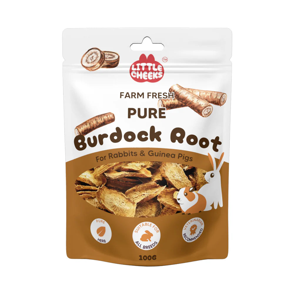 Little Cheeks Farm Fresh Pure Burdock Root 100g for Rabbits and Guinea Pigs