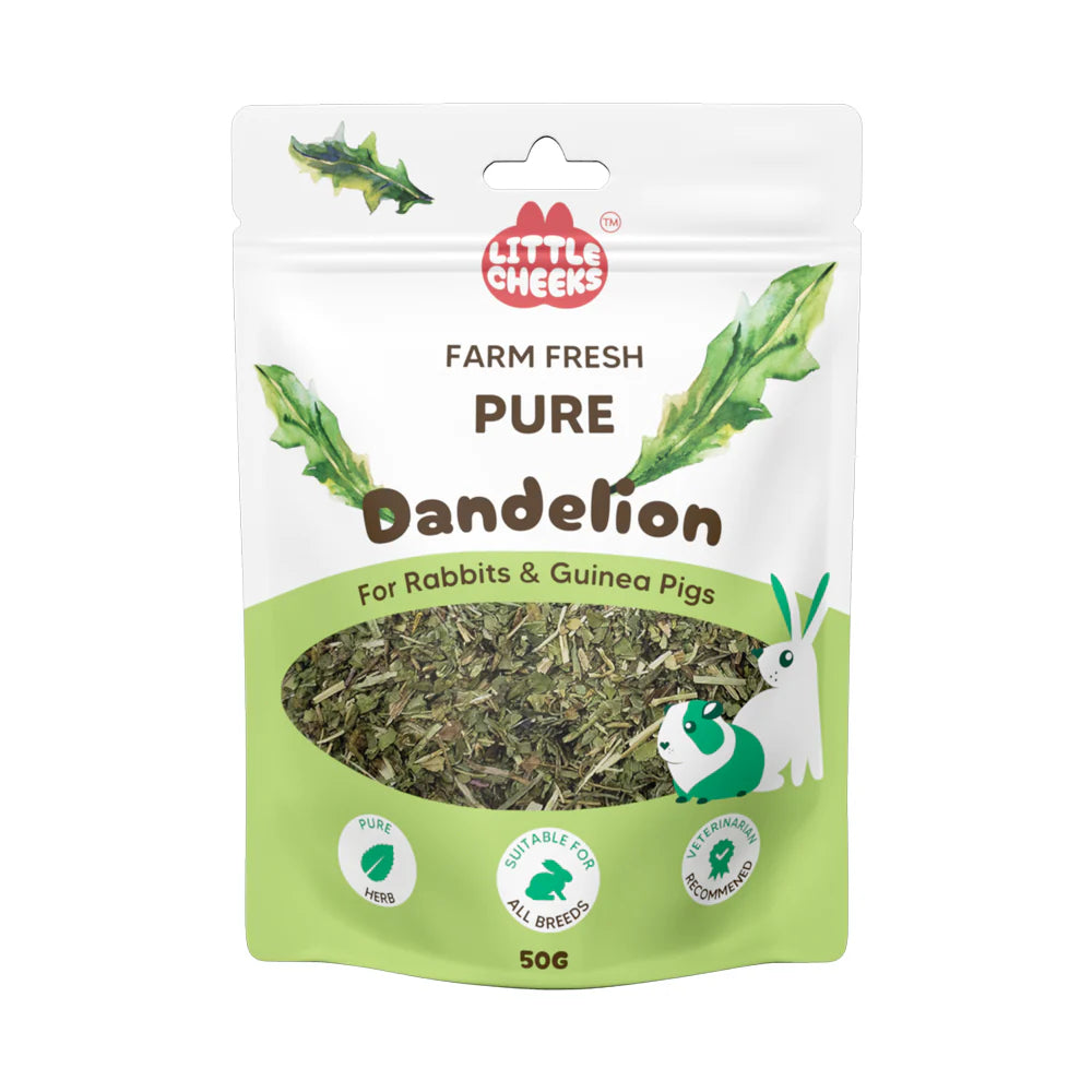 Little Cheeks Farm Fresh Pure Dandelion Leaf 50g for Rabbits and Guinea Pigs