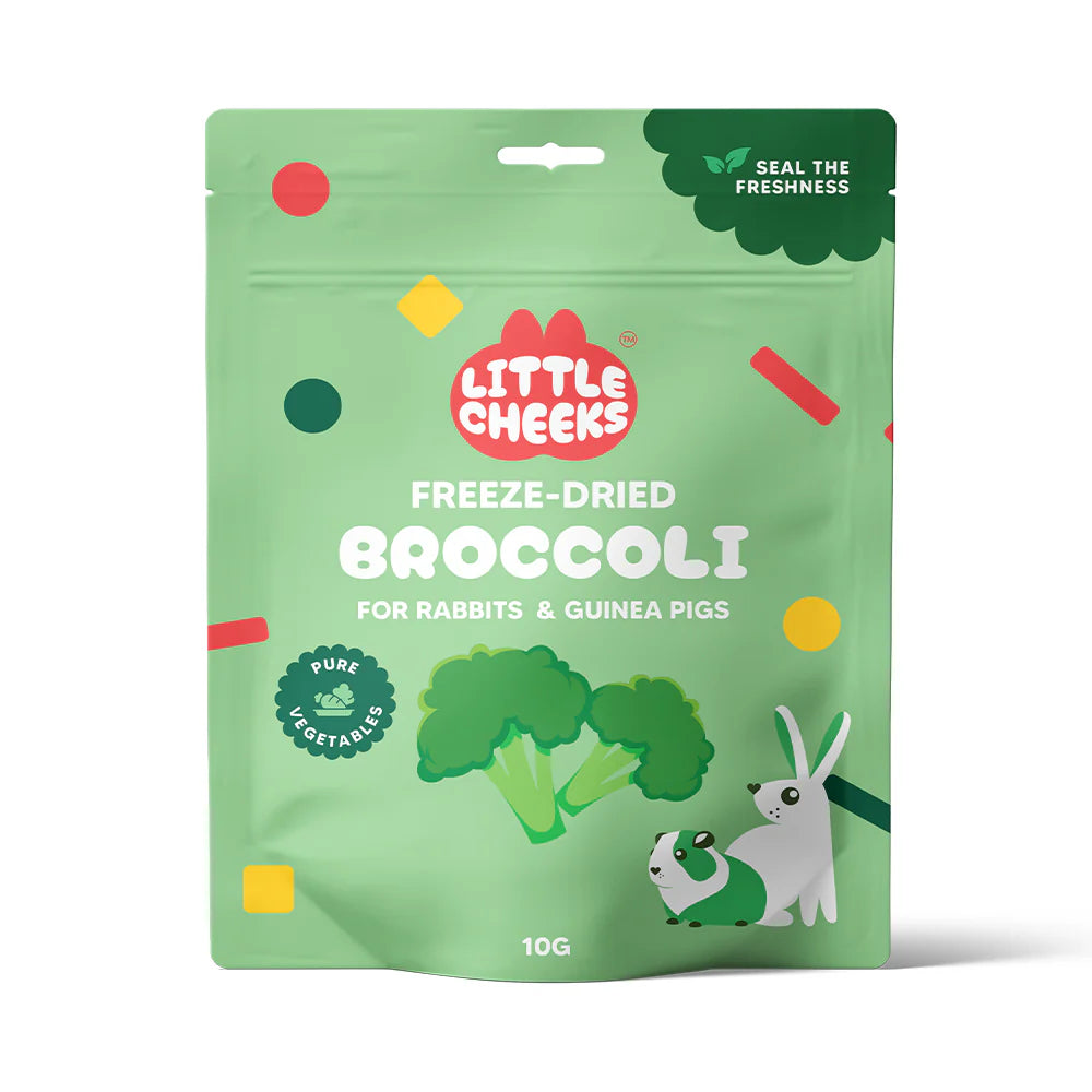 Little Cheeks Freeze Dried Broccoli 10g for Rabbits and Guinea Pigs