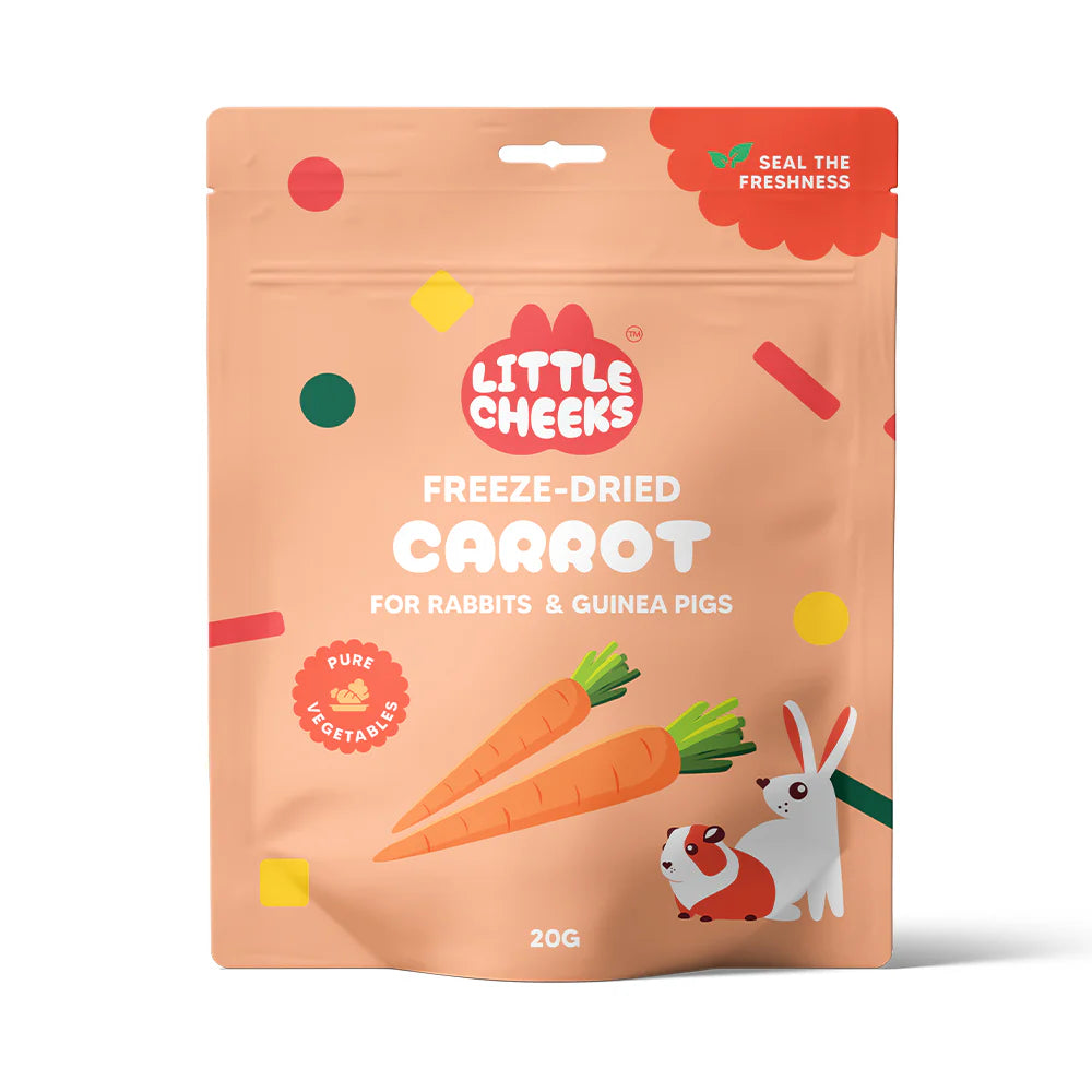 Little Cheeks Freeze Dried Carrot 20g for Rabbits and Guinea Pigs