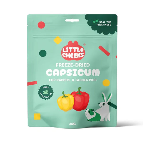 Little Cheeks Freeze Dried Capsicum 20g for Rabbits and Guinea Pigs