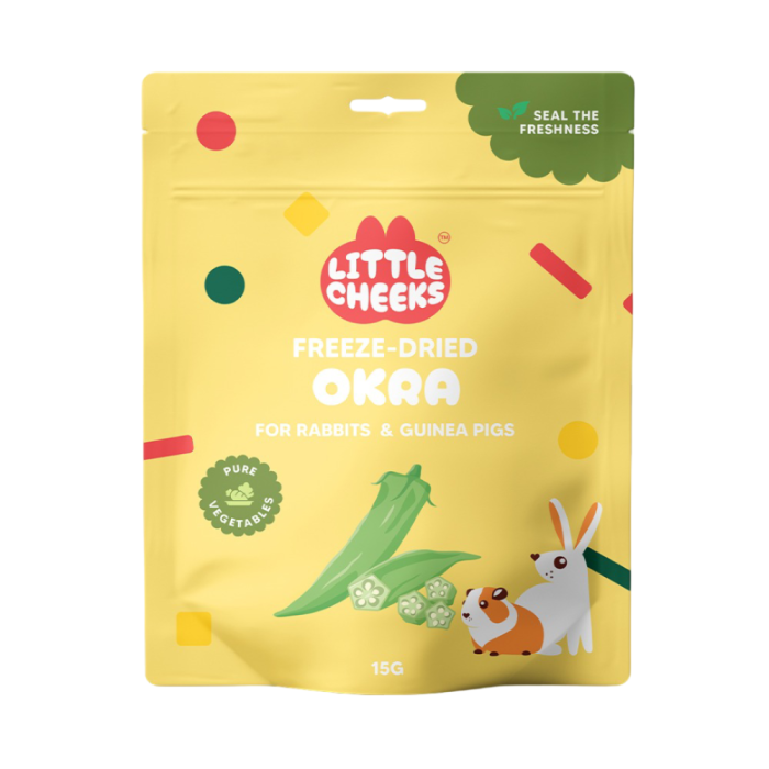 Little Cheeks Freeze Dried 15g Okra for Rabbits and Guinea Pigs