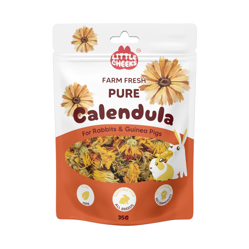 Little Cheeks Farm Fresh Pure Calendula 35g for Rabbits and Guinea Pigs