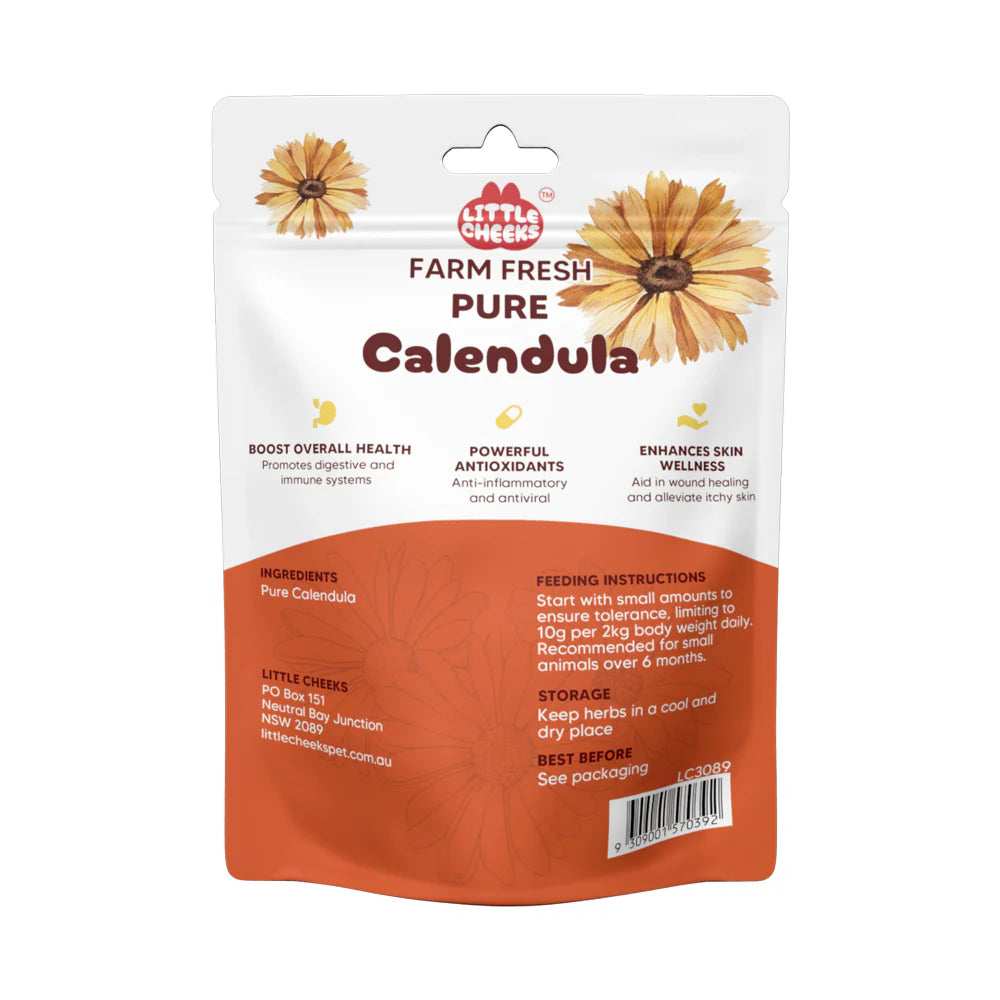 Little Cheeks Farm Fresh Pure Calendula 35g for Rabbits and Guinea Pigs