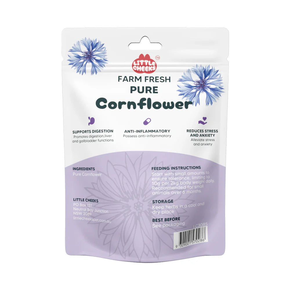 Little Cheeks Farm Fresh Pure Cornflower 35g for Rabbits and Guinea Pigs