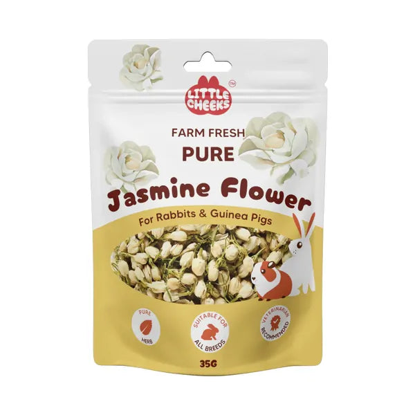 Little Cheeks Farm Fresh Pure Jasmine Flower 35g for Rabbits and Guinea Pigs