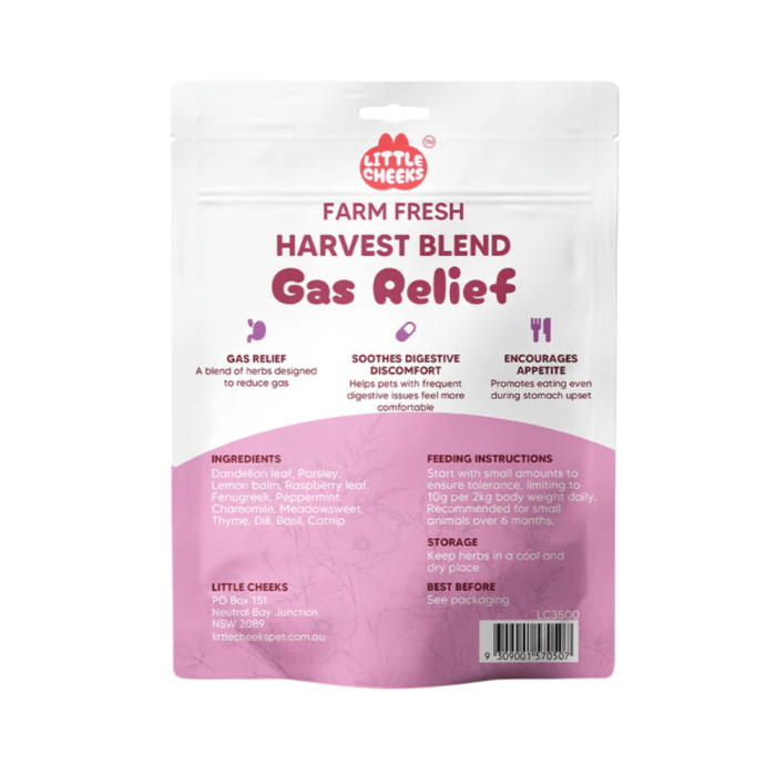 Little Cheeks Farm Fresh Harvest Blend Gas Relief 50g for Rabbits and Guinea Pigs