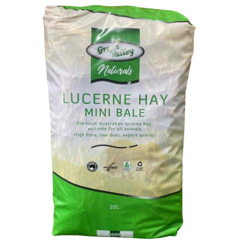 Green Valley Naturals Lucerne Mini Hay Bale For Small Animals 22L