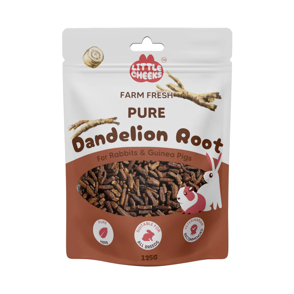 Little Cheeks Farm Fresh Pure Dandelion Root 125g for Rabbits and Guinea Pigs