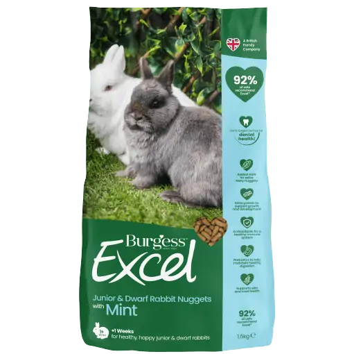 Burgess Excel Rabbit Pellets with Mint for Junior and Dwarf